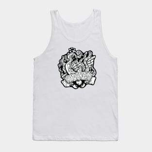 Sea Monster Kraken destroying a boat Tank Top